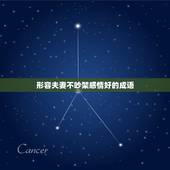 形容夫妻不吵架感情好的成语，形容夫妻感情深厚的成语
