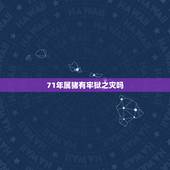 71年属猪有牢狱之灾吗，71年属猪的2022 年运势