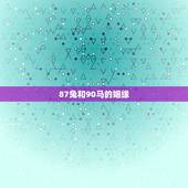 87兔和90马的姻缘，90年女马和87年男兔
