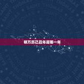 明万历己丑年是哪一年，庚寅年是哪一年