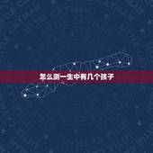怎么测一生中有几个孩子，如何算出一个人一生有几个孩子