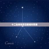 十二生肖年月日属相对照表，十二生肖年龄对照表