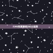 95年属猪的2022运势，2021年95年属猪女运势