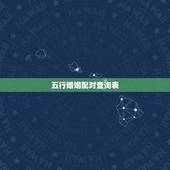 五行婚姻配对查询表，金木水火土更佳婚配