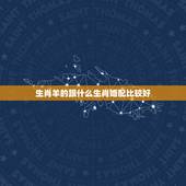 生肖羊的跟什么生肖婚配比较好，属羊的和哪个生肖婚配