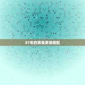87年的男兔更佳婚配，1997年属牛的更佳配偶