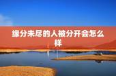 缘分未尽的人被分开会怎么样，分开后 放不下 老是觉得缘分未尽