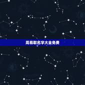 周易取名字大全免费，免费自动取名100分