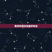 属虎时辰出生最好命运，属虎的几点出生最好命