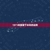 1971年属猪下半年的运势，71年属猪何时走大运