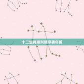 十二生肖排列顺序表年份，十二生肖排列顺序表