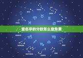 查名字的分数怎么查免费，怎么直接查名字得分？