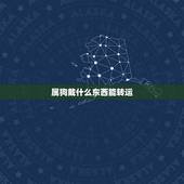 属狗戴什么东西能转运，属狗的适合戴什么