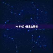 93年1月1日出生属相，1993年1月1日出生的人属什么