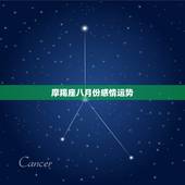 摩羯座八月份感情运势，摩羯座8月运势
