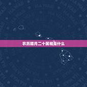 农历腊月二十属相是什么，农历2018年农历腊月二十属相