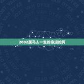 2002属马人一生的命运如何，2002属马的是什么命