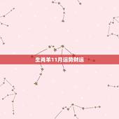 生肖羊11月运势财运，一九六七年属羊生于十一月运程