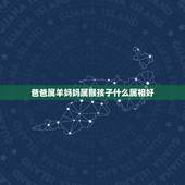 爸爸属羊妈妈属猴孩子什么属相好，爸爸属羊，妈妈属鼠，儿子属狗，在生个属