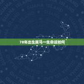 78年出生属马一生命运如何，属马1978年8月26日农历生人，一生命运