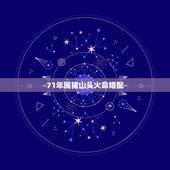 71年属猪山头火命婚配，71年属猪的和什么属相最配