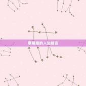 摩羯座的人生格言，求摩羯座最全的解析