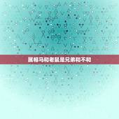 属相马和老鼠是兄弟和不和，属马的和属鼠的命相不和怎么破解