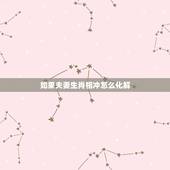 如果夫妻生肖相冲怎么化解，属相相冲怎么化解/生肖相冲破解方法