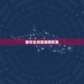 猪年生肖属相婚配表，属马的和什么属相最配