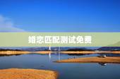 婚恋匹配测试免费，测试婚姻配对
