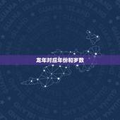 龙年对应年份和岁数，龙年出生是哪年