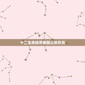 十二生肖排序表图公历农历，属相应该按阴历还是阳历