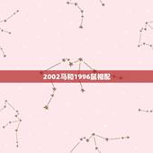 2002马和1996鼠相配，1996年属鼠男和女虎