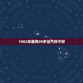 1982年属狗39岁运气好不好，82年属狗人三大坎
