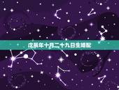 戊辰年十月二十九日生婚配，女农历一九八四年十月二十九日丑时出生，请问五