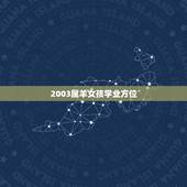 2003属羊女孩学业方位，2003年出生的在2022
