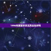 1996年属鼠农历五月出生好吗，1996年5月29是什么命