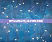 六六年马男和六五年蛇女婚配好吗，大龄马找什么属相婚配好，66年男马，禾