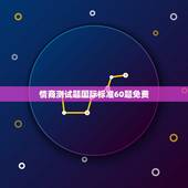 情商测试题国际标准60题免费，情商测试题国际标准60题