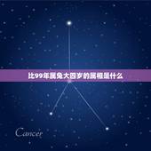 比99年属兔大四岁的属相是什么，99年属兔的属相婚配表