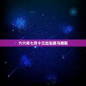 六六年七月十三出生属马婚配，属马的属相婚配表大全 属马人婚配有哪些宜忌