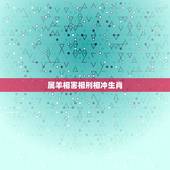属羊相害相刑相冲生肖，羊年和什么属相相冲