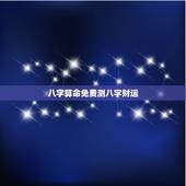 八字算命免费测八字财运，算命(个人八字)&amp;#8211;财运