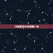 78年属马43岁是哪一年，43岁，属马，哪一年出生？