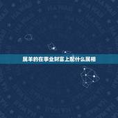 属羊的在事业财富上配什么属相，属羊和属什么属相在一起工作最好的相配吗