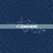 十二生肖排行顺序表，十二生肖排行顺序