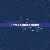 十二生肖不能和哪些属相结婚，属相和命不和能结婚吗