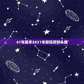 67年属羊2021年微信招财头像，67年属羊女2021年要珍惜一个人是