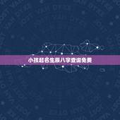 小孩起名生辰八字查询免费 免费查农历生辰八个字缺什么