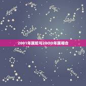 2001年属蛇与20OO年属相合，2001年属蛇的婚配
